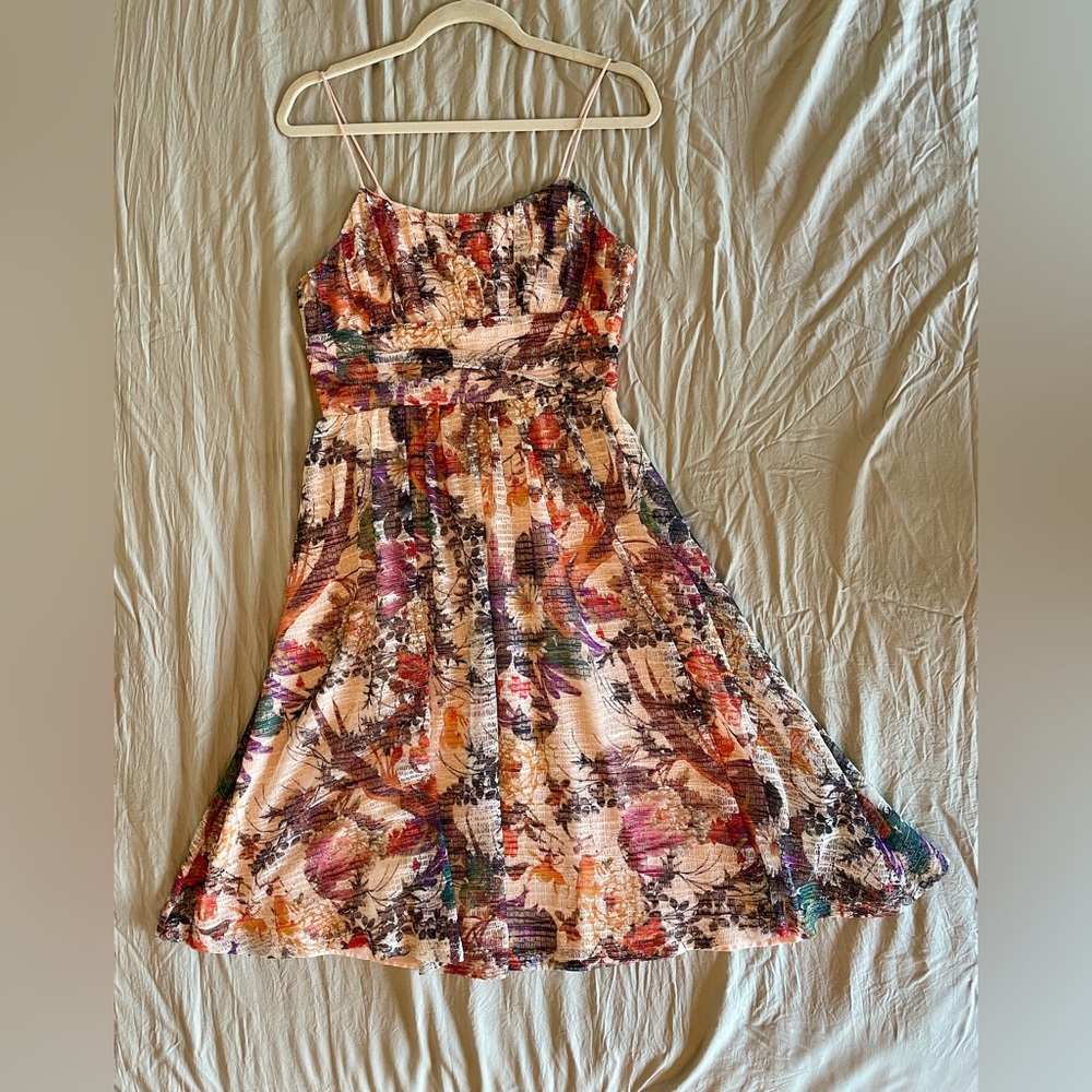 Anthropologie floral midi dress